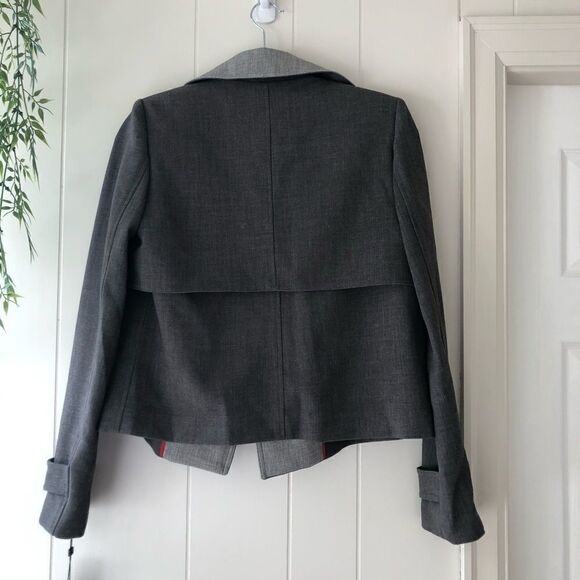 NEW ✨ Tommy Hilfiger Open Front Jacket Grey - Picture 9 of 10